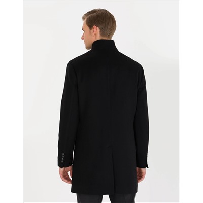 Siyah Slim Fit Palto
