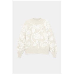 Jersey peluche floral