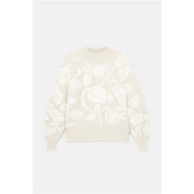 Jersey peluche floral