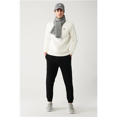 Avva Erkek Siyah 3 Iplik Standart Fit Normal Kesim Jogger Eşofman Altı E003402