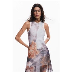 Vestido asimétrico flores