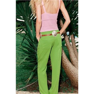 WIDE-LEG MID-RISE TROUSERS