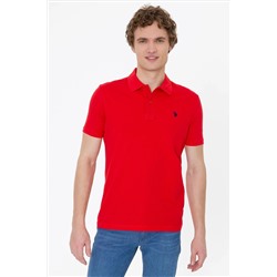 Erkek Kırmızı Basic Polo Yaka Tişört