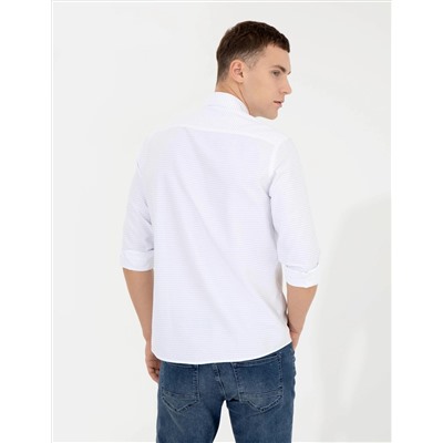 Antrasit Slim Fit Uzun Kollu Gömlek