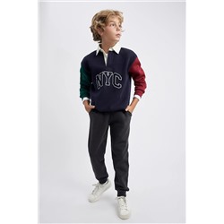 Defacto Erkek Çocuk Antrasit Kalın Sweatshirt Kumaşı Okul Eşofman Altı W0773A623WN