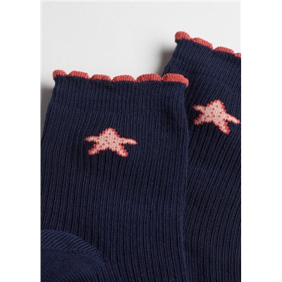 Kurze Socken für Mädchen mit maritimem Motiv