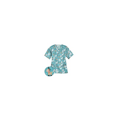 UA Antarctic Christmas Amazing Aqua Scrub Top