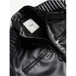 Bikerjacke mit Stehkragen