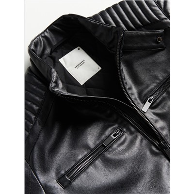 Bikerjacke mit Stehkragen