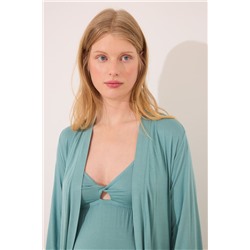 Bata larga "maternity" verde agua