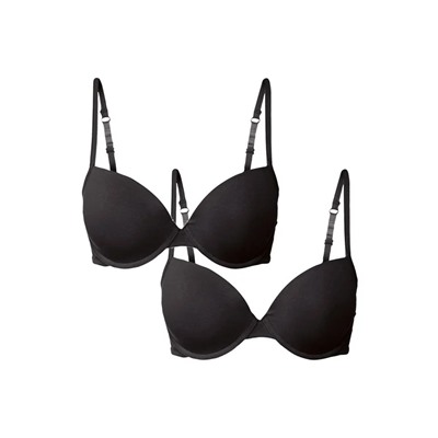 esmara® Damen Bügel BHs, 2 Stück, mit gepaddeten Cups