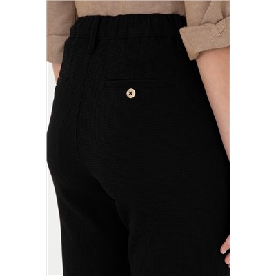 Kadın Siyah Carrot Hight Waist Fit Kanvas Pantolon