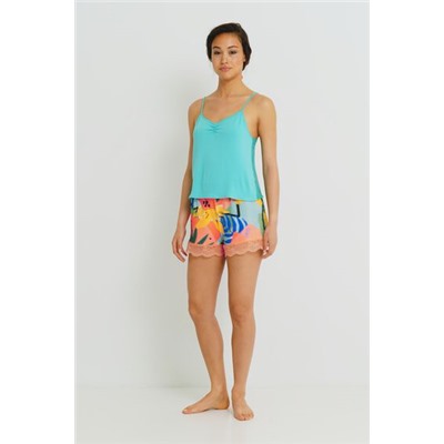 Camiseta pijama tirantes encaje