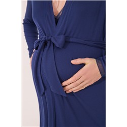 Bata midi "maternity" soft touch azul