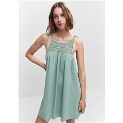 Vestido paneles crochet