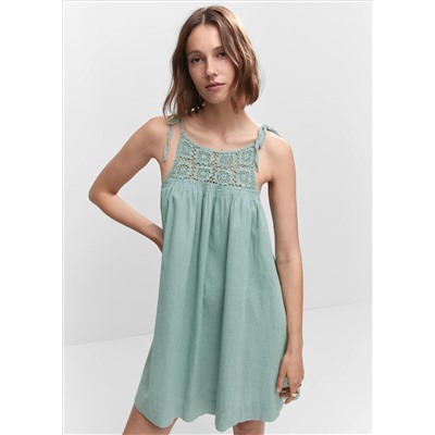 Vestido paneles crochet