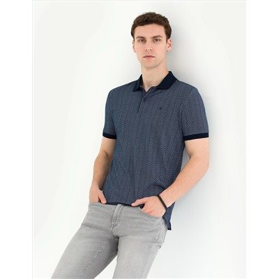 Lacivert Slim Fit Polo Yaka Tişört