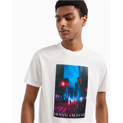 REGULAR FIT HEAVY COTTON T-SHIRT WITH ASV PHOTO PRINT