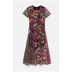Vestido flores animal print