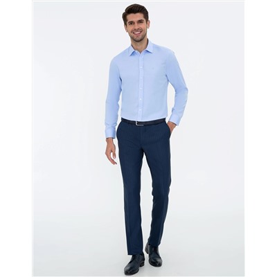 Koyu Mavi Slim Fit Oxford Gömlek