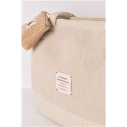 Bolso grande acolchado beige Snoopy
