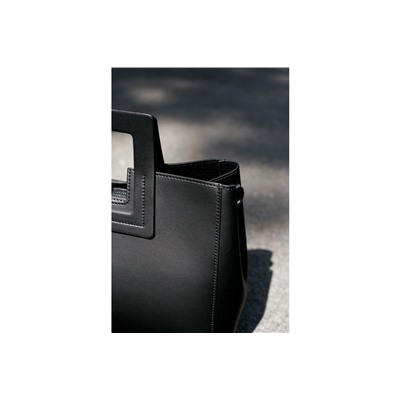 Bolso de piel y neceser Jane Negro