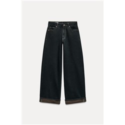JEANS TRF RELAXED MINI FOLD UP LOW RISE