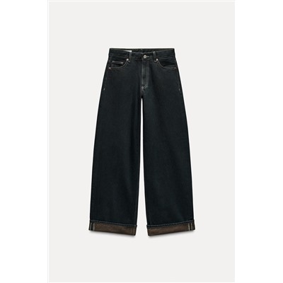 JEANS TRF RELAXED MINI FOLD UP LOW RISE