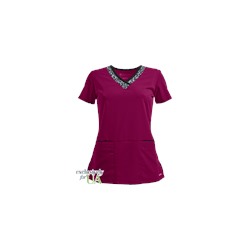Grey's Anatomy Scrubs Active Modern Fit Print Trim Top