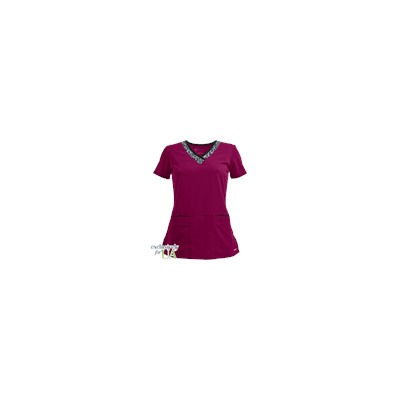 Grey's Anatomy Scrubs Active Modern Fit Print Trim Top