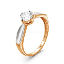 Серьги из золочёного серебра с кристаллами Swarovski и родированием 925 пробы С-3683зрс8088