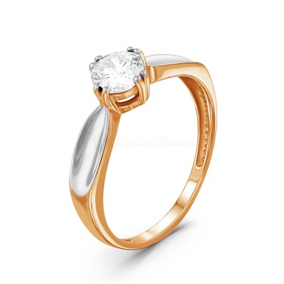 Серьги из золочёного серебра с кристаллами Swarovski и родированием 925 пробы С-3683зрс8088