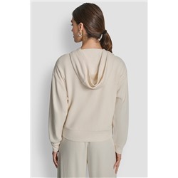 SEQUIN ZIP FRONT HOODIE