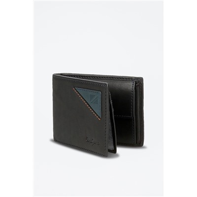 Cartera de piel Striking Negro