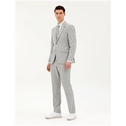 Açık Gri Slim Fit Takım Elbise