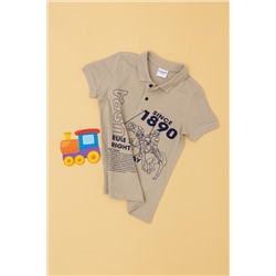 Erkek Çocuk Açık Haki Polo Yaka Tişört