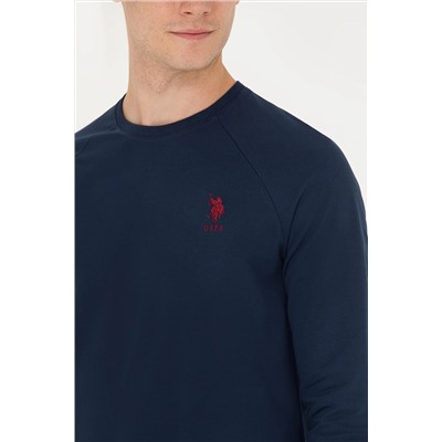 Erkek Lacivert Basic Sweatshirt