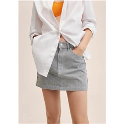 Minifalda denim rayas -  Mujer | MANGO OUTLET Melilla