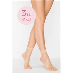 Penti, Fit 15 Açık Ten 3lü Soket Çorap