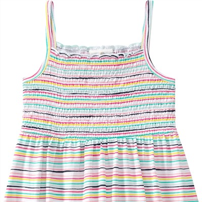 Mädchen Kleid mit buntem Streifenmuster