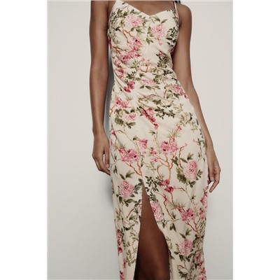VESTIDO MIDI ESTAMPADO FLORAL
