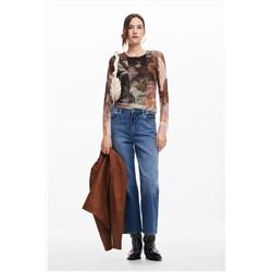 Camiseta estampado flores