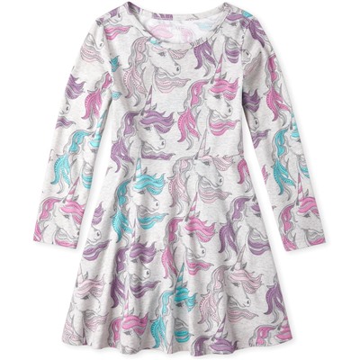 Girls Unicorn Skater Dress