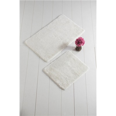Chilai Home Colors Of Oval 2 Lı Set Ekru Banyo Halısı Yıkanabilir, Kaymaz Taban 8694545034341