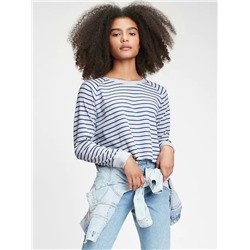Teen Cropped Waffle-Knit Shirt