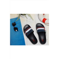 U.S. Polo Assn. U.S. Polo Assn. Plaj Havuz Bahçe Deniz Yazlık Düz Tabanlı Unisex Günlük Terlik USPAX5943