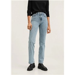 Vaqueros rectos tiro medio -  Mujer | MANGO OUTLET España