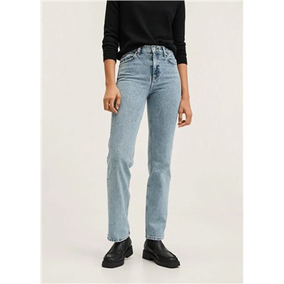 Vaqueros rectos tiro medio -  Mujer | MANGO OUTLET España