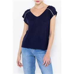 Camiseta de lino Azul marino