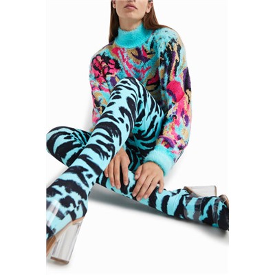 Legging slim animal print